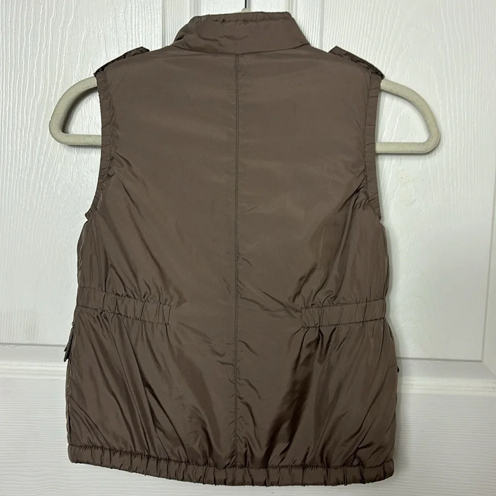 CREWCUTS Girls Puffer Vest fleece lined size 10 girls zip up vest stretch waist